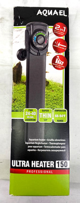 Aquael Ultra Heater 150W Submersible Unbreakable Aquarium 2 in 1 Thermometer