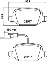 Hella Pagid Bremsbelagsatz Scheibenbremse 8DB 355 019-961 FüR Alfa Mito Twinair