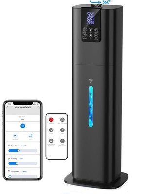 8L Smart Humidifiers for Bedroom Large Room, 2.1Gal Cool Mist Top Fill Diffus...