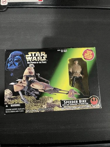 Star Wars The Power of the Force Speeder Bike Luke Skywalker - 1996 Nos #ss