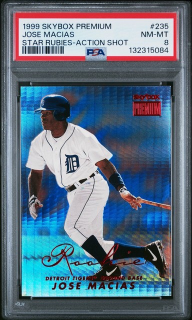 1999 Skybox Premium Star Rubies Action #225 Jose Macias RC PMG #/15 PSA 8 POP 1