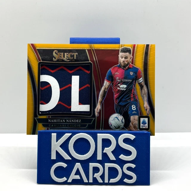 Cagliari NAHITAN NANDEZ MATCH WORN PATCH 7/10 2023/24 PANINI SELECT SERIE A GOLD