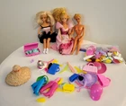 LOT OF  80s & 90s VINTAGE BARBIES W/SHOES ACCESSORIES & KITCHEN FOOD & EQUIPMENT
