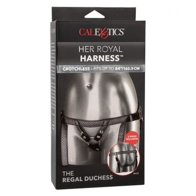 California Exotic Calexotics Her Royal Harness the Regal Duchess Pewter, New