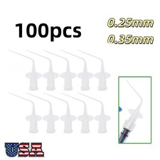 Dental Endo Irrigation Tips Disposable Root Canal Rinsing Tip Syringe Tip 100pcs