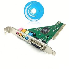 New 4 Channel 5.1 Surround 3D PCI Sound Audio Card W/Game MIDI Port Sound Card