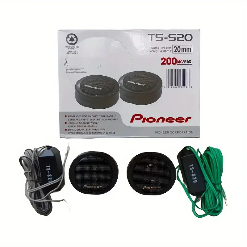 Pioneer TS-S20 200W High Power Car Loud 3/4'' Dome Tweeter Speaker