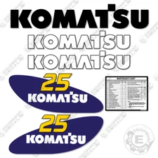 Fits Komatsu 25 Decal Kit Forklift - 7 YEAR OUTDOOR 3M VINYL!