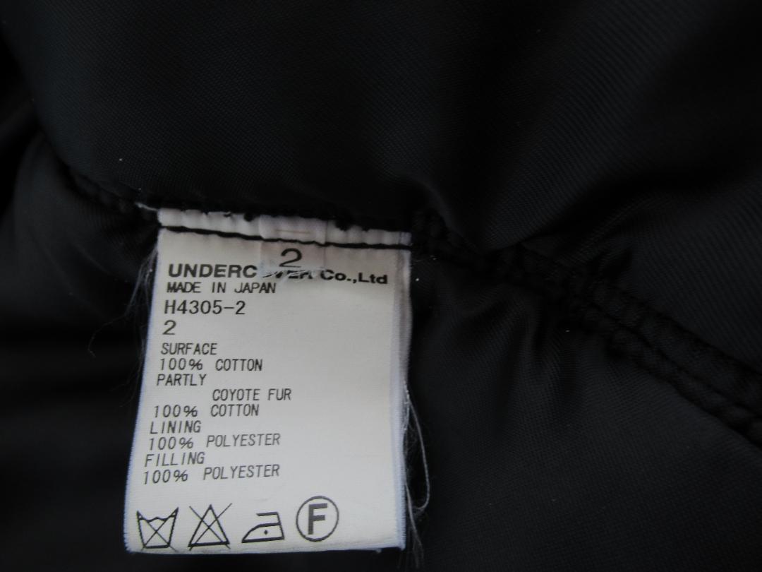 Undercover 11AW Antidevil Security Coat Mod Military Black Fur 
