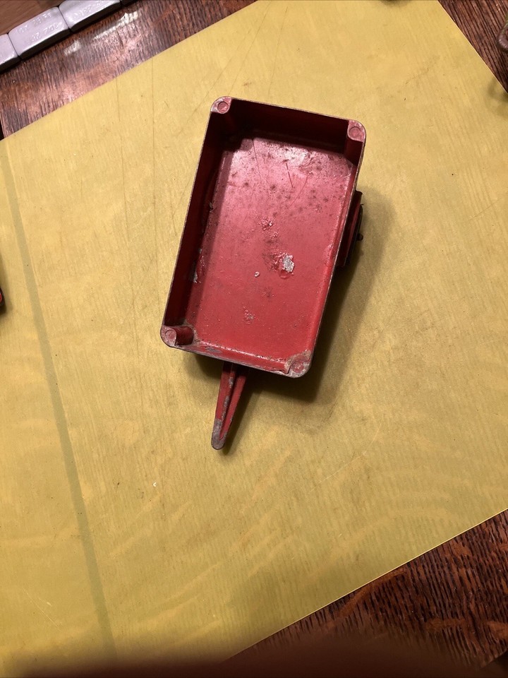 Vintage Slik-Toy Red Wagon Trailer Aluminum Rubber Wheels 9803-A