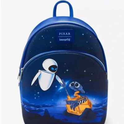 Loungefly Disney Pixar Wall-E Mini Backpack Night Sky Wall-E And Eve Bag