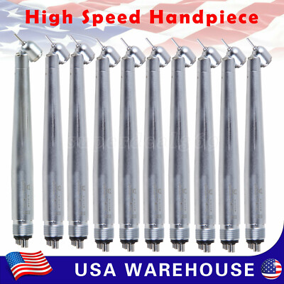 1-10* YBB Dental 45°Degree LED E-generator High Speed Handpiece 4HOLE Turbine Dr