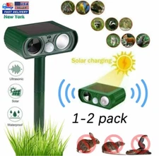 Solar Ultrasonic Animal Repeller with Motion Activated Yard Keep Animals Out