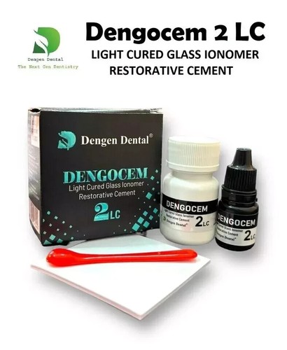 Dengocem 2 LC Restorative Glass Ionomer Cement (GIC) By Dengen Dental, 15g/10ml