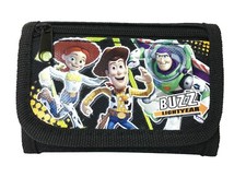Disney Toy Story Jesse Woody Buzz Kids Tri-Fold Wallet Coin Holder Bag Black 