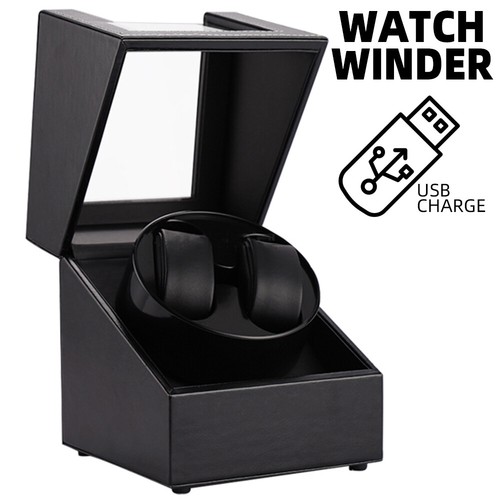 Leather Watch Winder Automatic Watch Box Luxury Storage Battery AU Plug Gift - Picture 12 of 23
