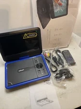 ieGeek IK-902 Portable Video CD DVD Game Player 9.5" Swivel Screen Black Blue