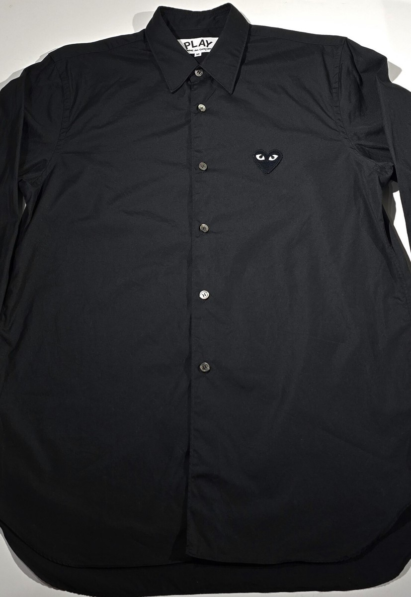 COMME des GARCONS PLAY Black Heart Button Down Shirt AZ-B004 COMME des GARCONS PLAY Black Heart Button Down Shirt AZ-B004