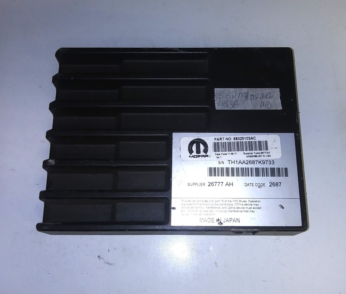 68325103AC Amplifier power amp 2018 Jeep Grand Cherokee | eBay