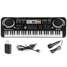 New 61 Keys Digital Music Electronic Keyboard with Microphone for Beginners