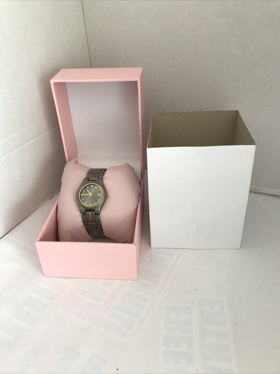Citizen Ladise Quartz Date Two Tone Titanium Bracelet Watch Ref