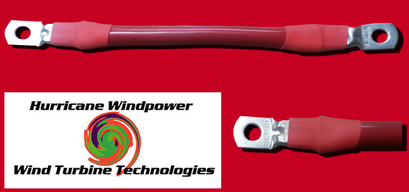 Battery Interconnect Cable Red 14 Inch 2/0 AWG for Solar Panel Wind Generator