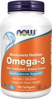 Now Foods, OMEGA-3 Molecularly Distilled Epa/Dha 180 Weichkapseln Super Preis