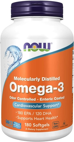Now Foods, OMEGA-3 Molecularly Distilled Epa/Dha 180 Weichkapseln Super Preis-image
