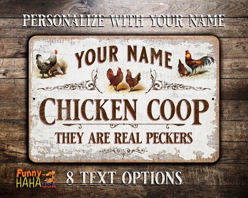 Chicken Coop Personalized Vintage Theme Metal Sign - Picture 6 of 16