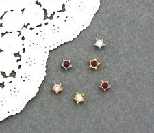 CZ Star Tragus Earring Tiny cartilage stud mini nose earring small conch earring