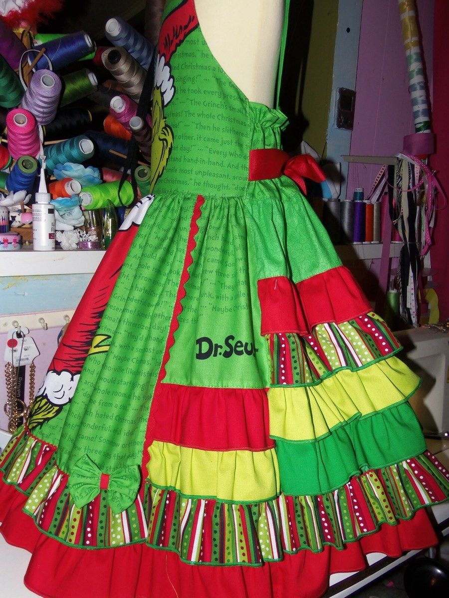 knee length dresses for ladies Grinch Christmas Dress Newborn