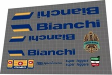 SET DECALCOMANIE Bianchi specialissima super leggera 1984