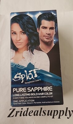 Splat Rebellious Colors Pure Sapphire Complete Kit With Bleach & Peroxide Blue