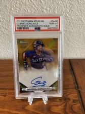 2023 Bowman Sterling Baseball Gabriel Gonzalez Gold Auto /50 PSA 10 - Mariners