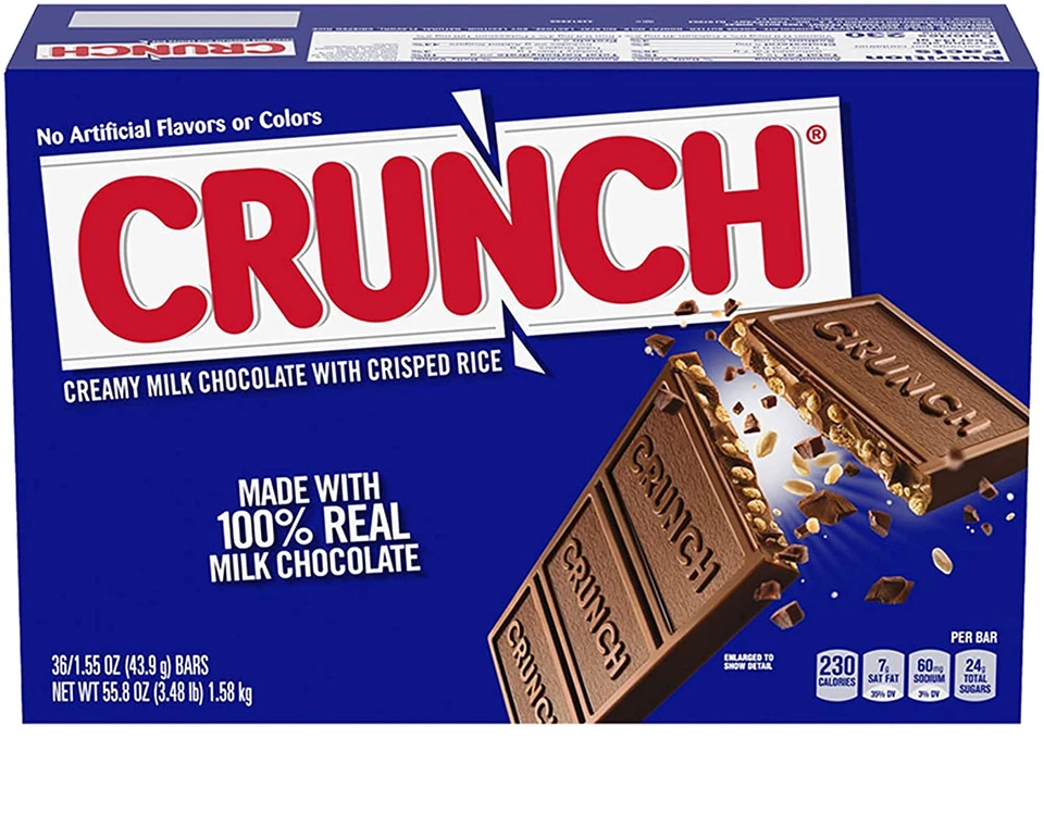 Barras de caramelo de chocolate con leche Crunch de 1,55 oz., tamaño completo Ferrero a granel - (36 unidades) Foto 2 de 4