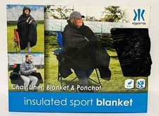 Outdoor Football Season Insulated Blanket/Poncho Black - BRAND NEW 