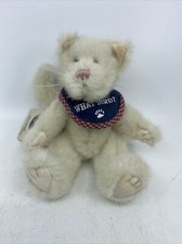 Boyds Bears 8" Plush Kitten Cat ROBYN PURRSMORE with Bib Pink nose Blue eyes