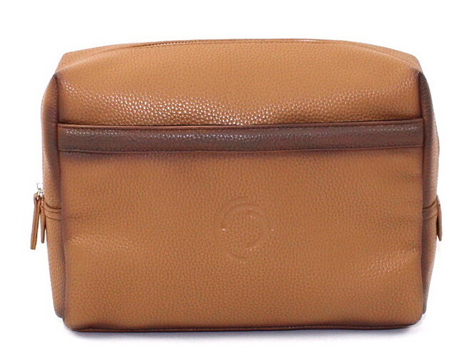 Kulturbeutel SMOKEY hochwertiges Kunstleder CAMEL Kulturtasche