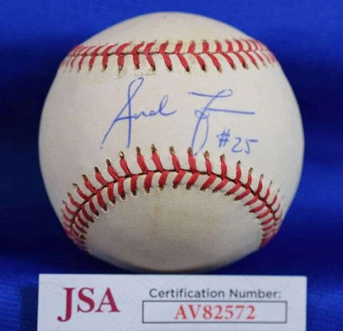 Andruw Jones JSA COA Autograph 1996 World Series Signed Baseball