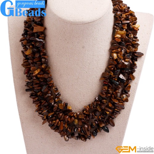 Handmade Multi-Strands Chips Cluster Statement Fashion Long Necklace 17-20 Inch - Picture 54 of 83