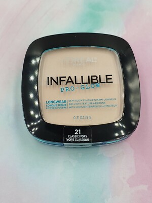 L'Oreal Infallible Pro Glow Longwear Pressed Powder ~ # 21 Classic Ivory