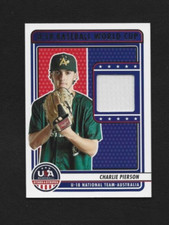 2023 Panini Stars & Stripes USA Baseball Charlie Pierson World Cup Materials