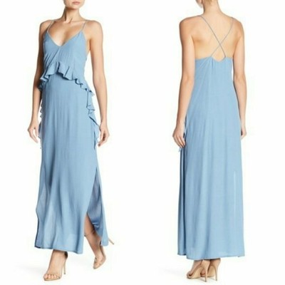 steel blue maxi dress