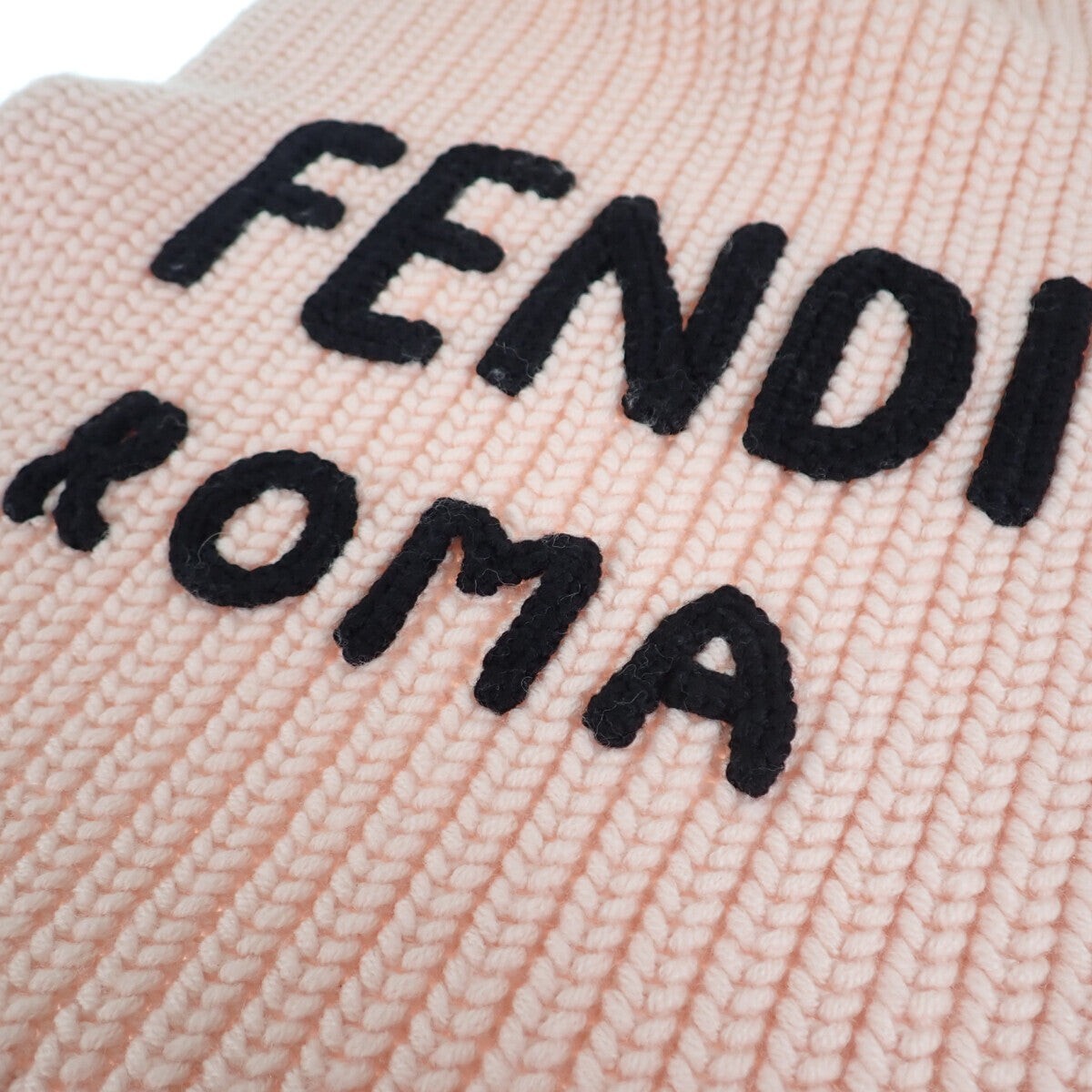 FENDI ニット 半袖 42 FENDI 半袖ニット S ブラック/ホワイト FENDI（フェンディ）ニット