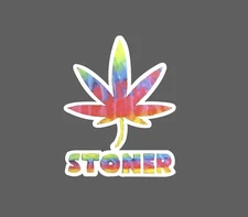 Stoner Sticker Weed Tie Dye Waterproof 420 Marijauna Gift NEW