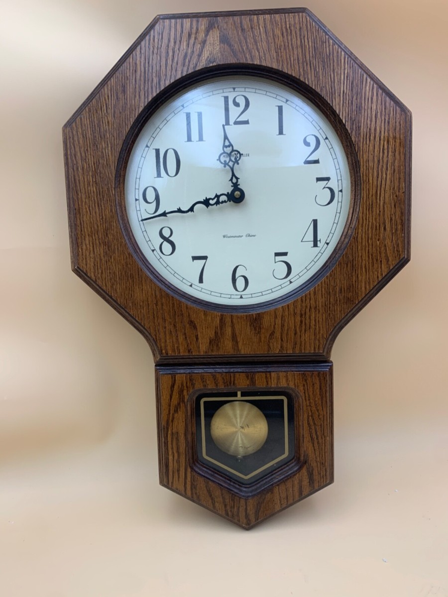 Howard Miller Wall Clock Octagon Wood 612-709 Westminster Chime