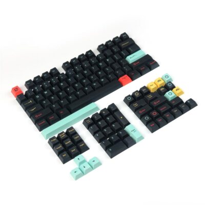 130 Keys/Set Metropolis Custom PBT Keycaps For Mechanical Keyboard Miku Colors