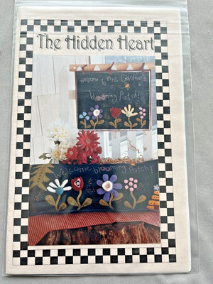 The Hidden Heart Wool Applique Pattern Blooming Patch Flowers Tree Pillow Quilt
