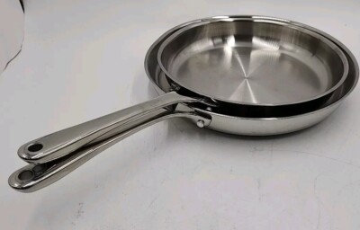 The Cellar Stainless Steel 10'' & 12'' Open Fry Pan Set of 2 Created for Macy's