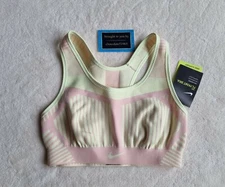 NEW NIKE FLYKNIT SPORTS BRA WITH HIGH SUPPORT SIZE XS in PINK / LEMON MIX
